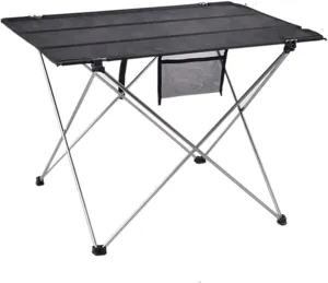 Folding Dining Table Ultra Light Aluminum Alloy Traveling Table Fishing Portable Folding Table Outdoor Camping Home Barbecue Picnic (Color : 8249-Gray)