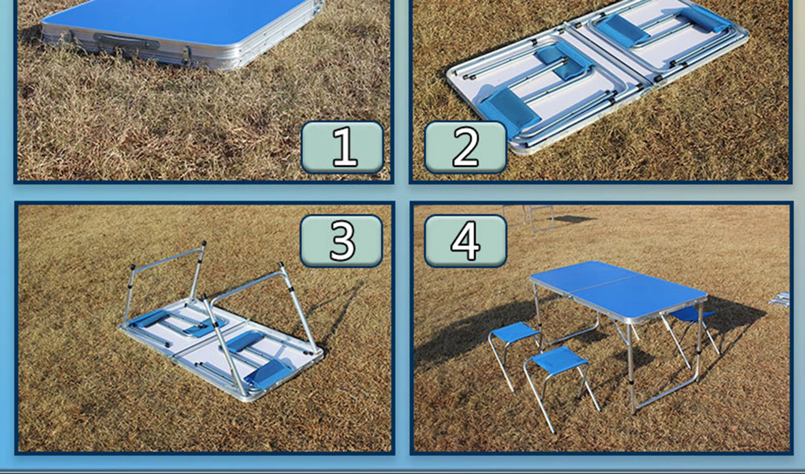 Folding table 4 Aluminum chairs