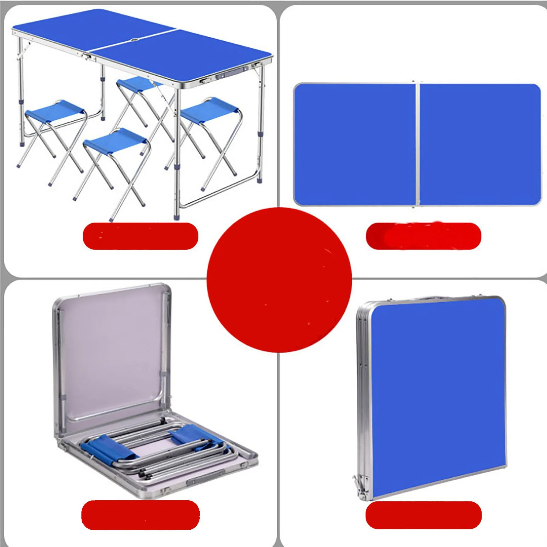 Folding table 4 Aluminum chairs