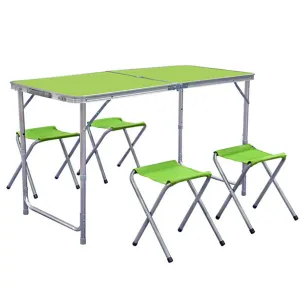Folding table 4 Aluminum chairs