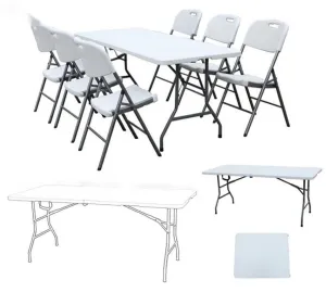 Folding table Folding 6 chairs