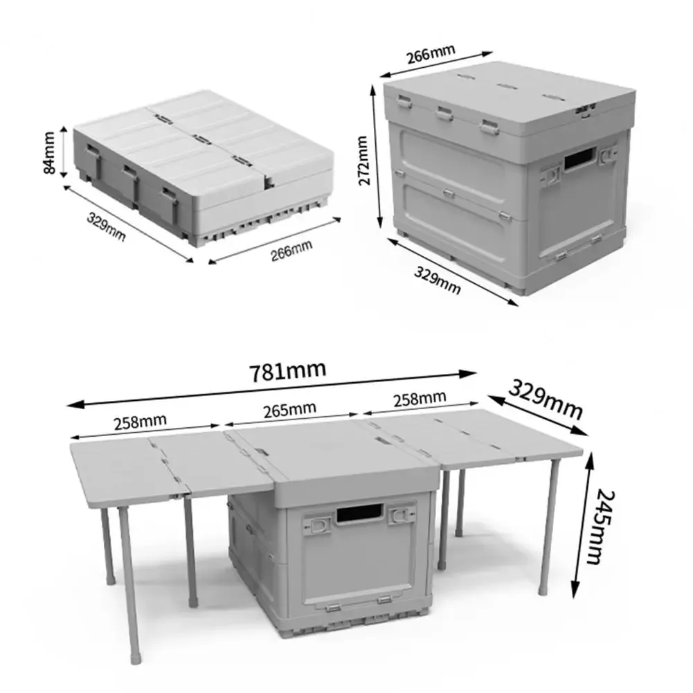 Folding Table Large Capacity Storage Container