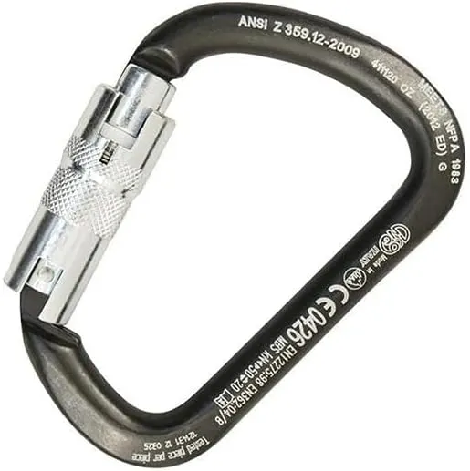 for X-Large Carbon Steel Carabiner with Twist Lock Sleeve 50kN (16909)