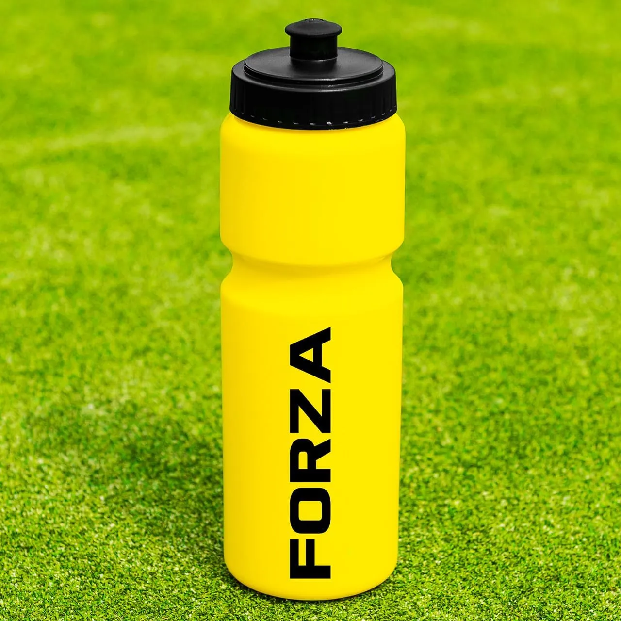 FORZA Team Sports Water Bottles | 25oz Capacity with Portable Carry Bag or Foldable Carrier - BPA-Free Plastic for Hydration on the Go (Carry Bag, Yellow)
