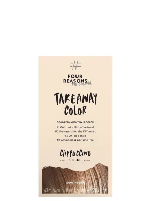 Four Reasons Original Takeaway Color - Cappuccino – 7.35 Warm Light Brown - Demi-Permanent Hair Color - Ammonia-Free and Fragrance-Free Hair Dye - 100% Vegan & Cruelty Free