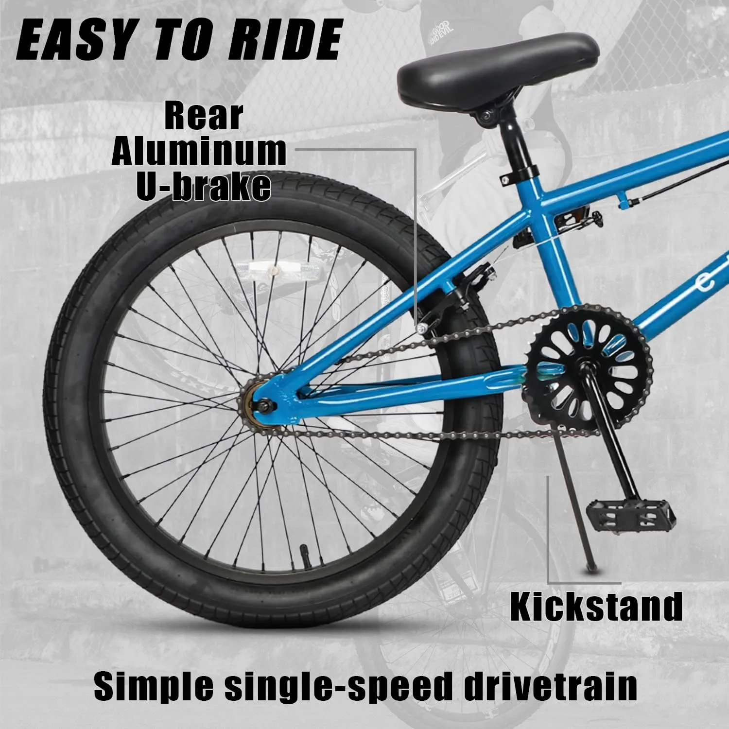 Freestyle BMX Bike, 18 20 Inch Kids Bicycle for 5-13 Years Old Kids and Beginner Level Rider, Multiple Colors