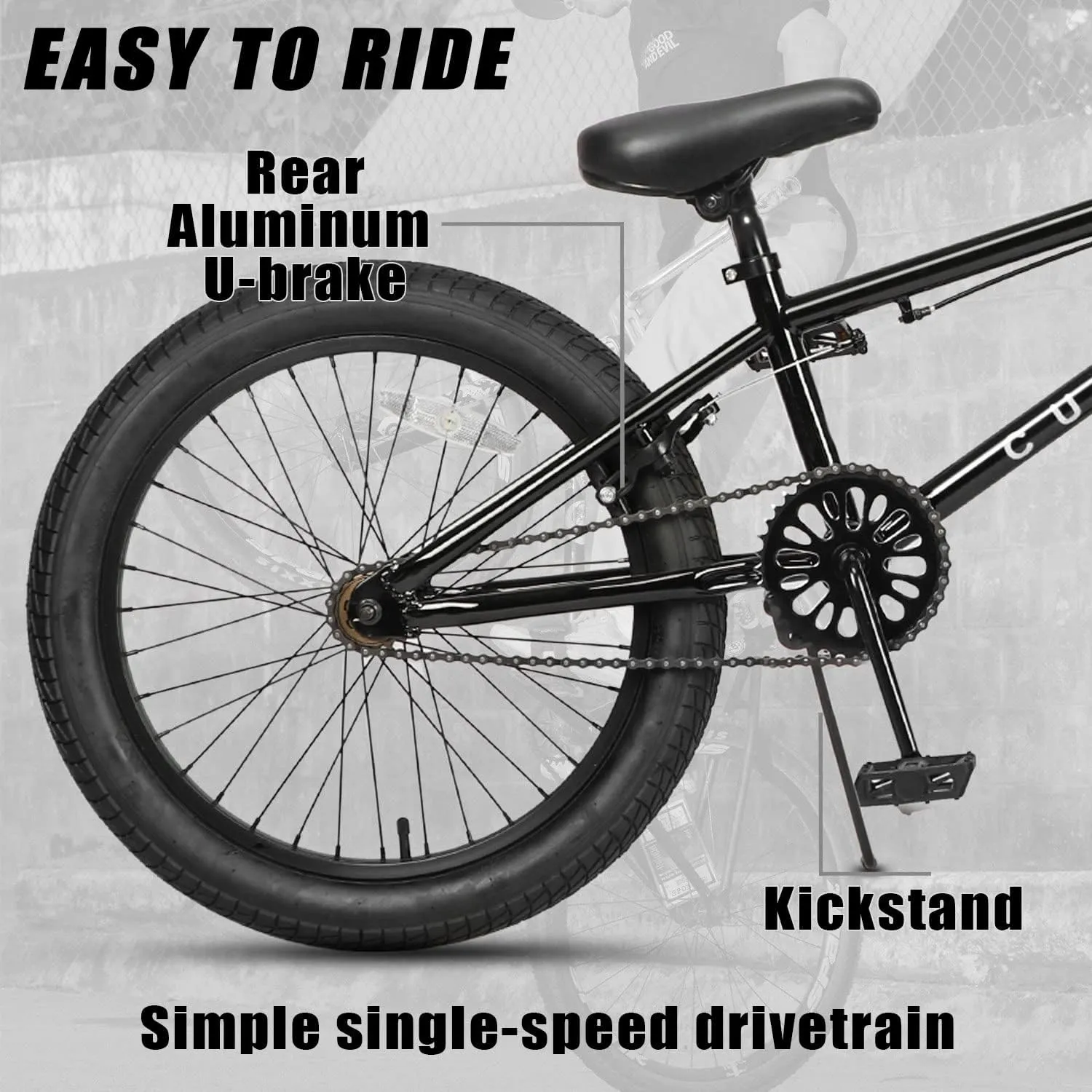 Freestyle BMX Bike, 18 20 Inch Kids Bicycle for 5-13 Years Old Kids and Beginner Level Rider, Multiple Colors