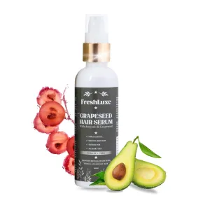 F.R.E.S.H.L.U.X.E. Grape Seed Hair Serum | Avocado & Grape Seed Oil | Frizz Control & Dandruff-Free | Unisex | 100ml