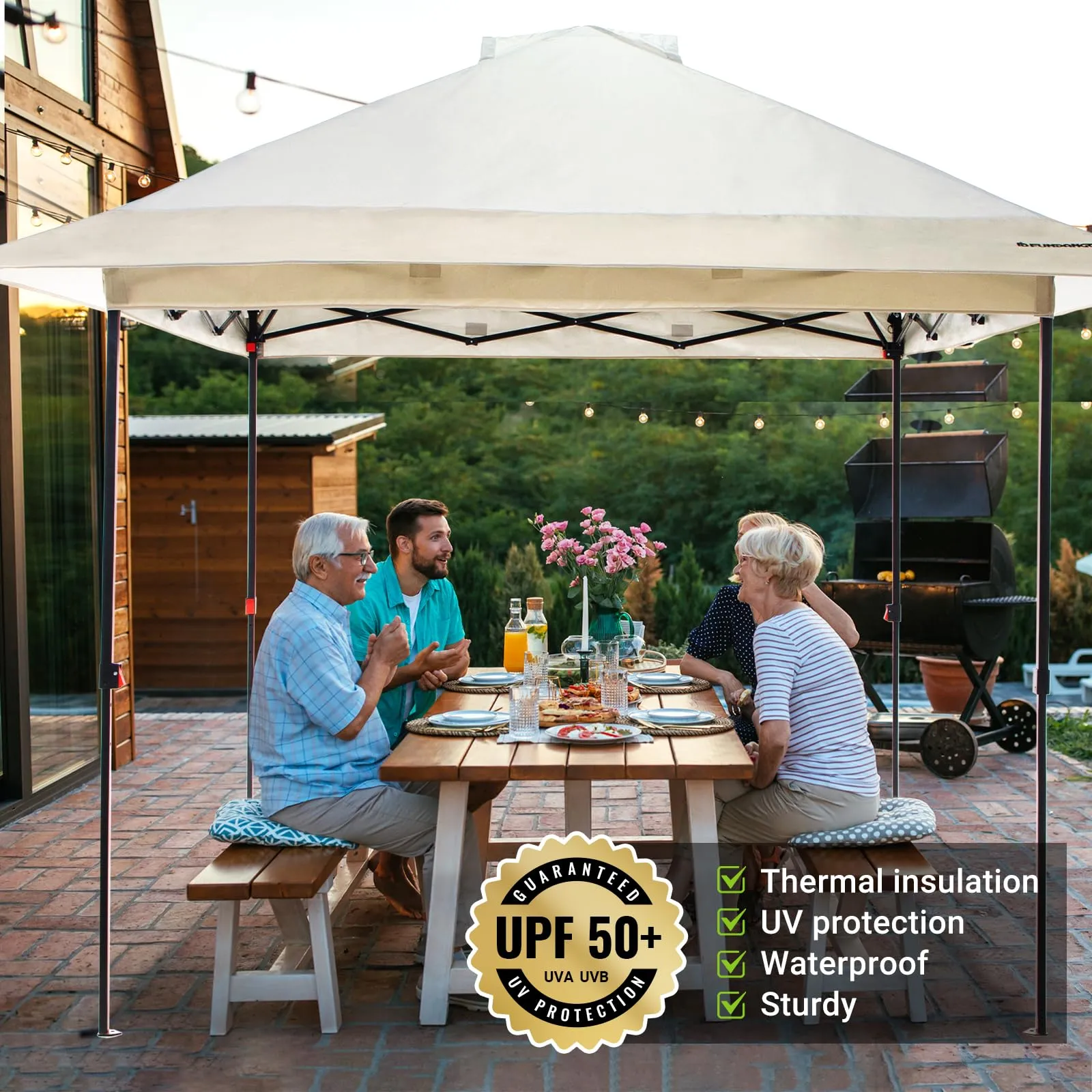 FUNDANGO 10x10ft Pop Up Outdoor Canopy Tent Sun Shelter Tent