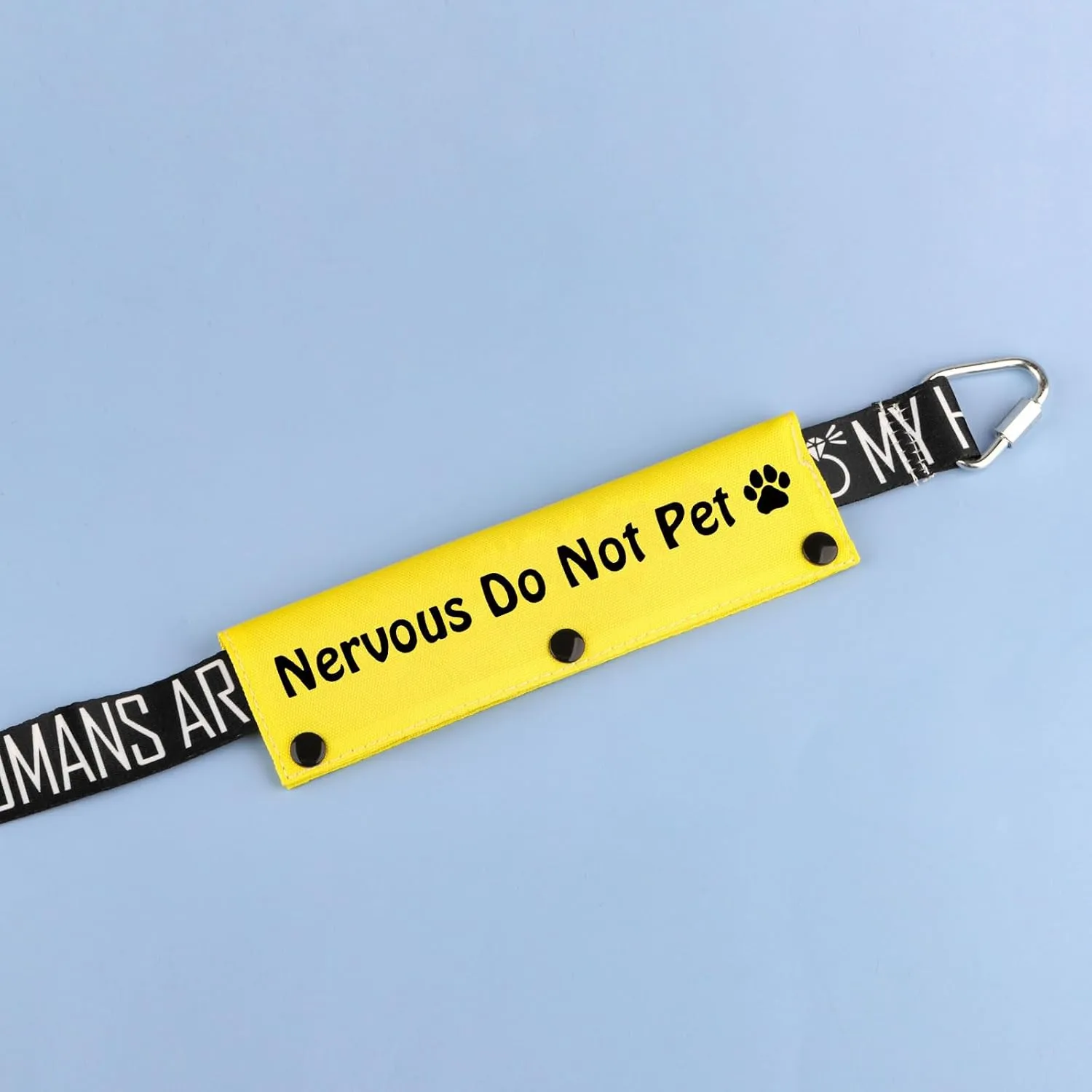 Funny Dog Leash Sleeve Nervous Do Not Pet Dog Leash Wrap Wrap Alert Hanging ID Patch Tag Pet Birthday Giftt(Do Not Pe) (Do Not Pet-YE Sleeve)