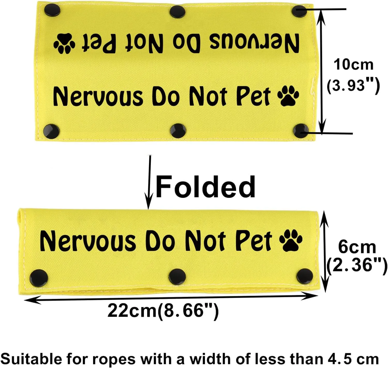 Funny Dog Leash Sleeve Nervous Do Not Pet Dog Leash Wrap Wrap Alert Hanging ID Patch Tag Pet Birthday Giftt(Do Not Pe) (Do Not Pet-YE Sleeve)