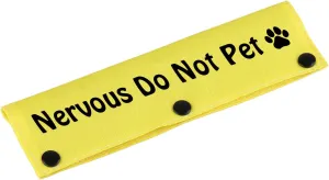 Funny Dog Leash Sleeve Nervous Do Not Pet Dog Leash Wrap Wrap Alert Hanging ID Patch Tag Pet Birthday Giftt(Do Not Pe) (Do Not Pet-YE Sleeve)