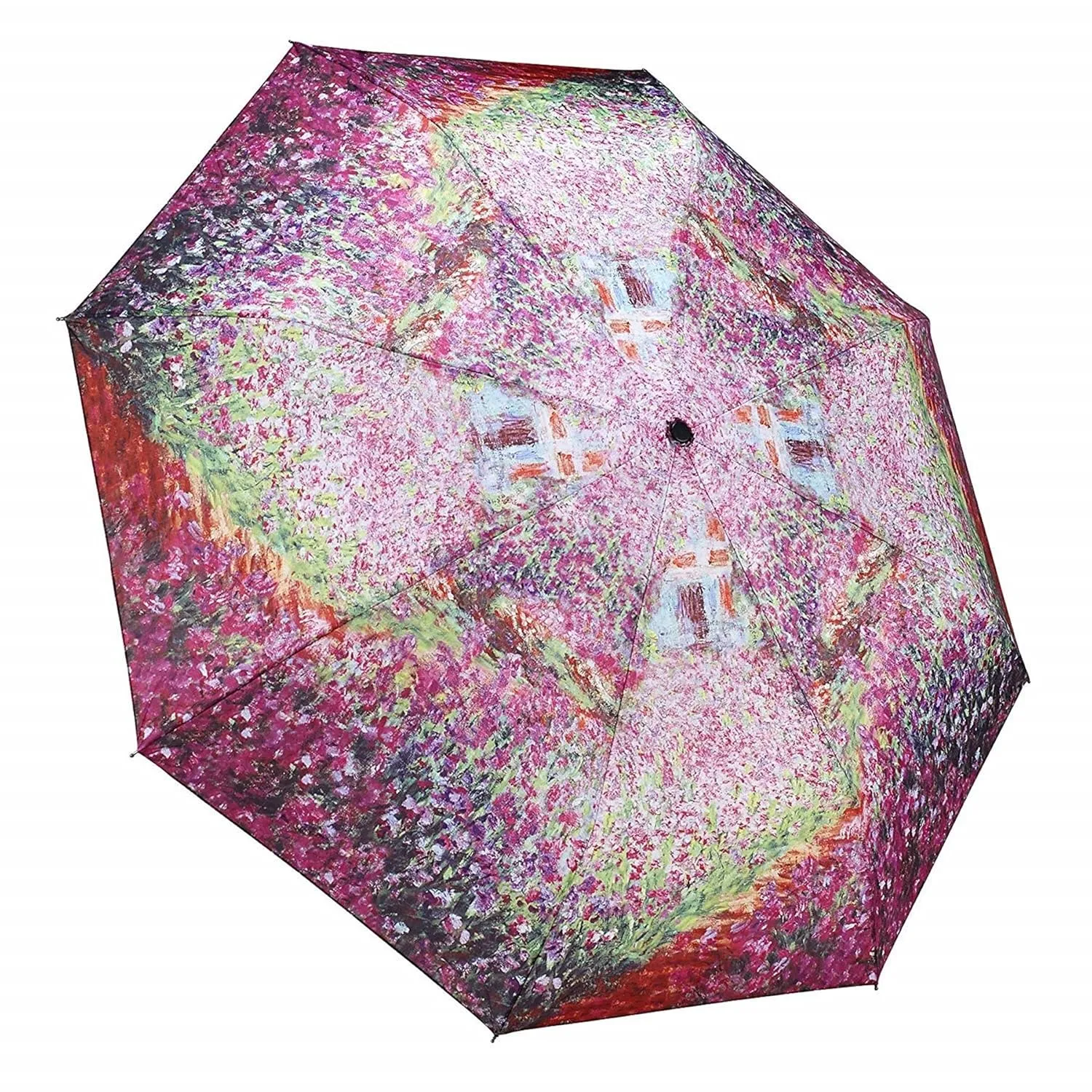 Galleria-Monet's Garden Auto-Open/Close Large Portable Rain Folding Umbrella