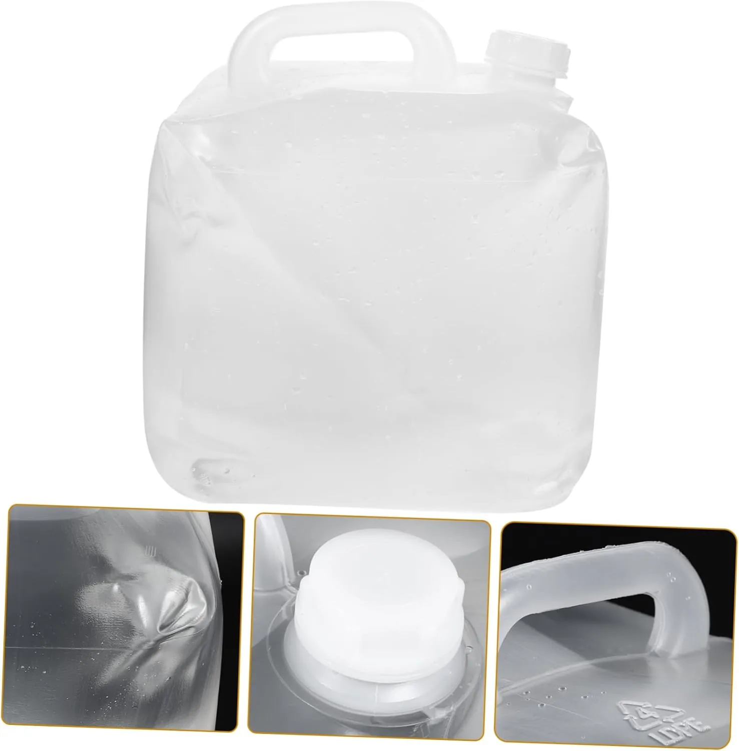 GANAZONO 2pcs Folding Water Bag Kettle Tap Water Machine Bottle Portable Air Hiking Water Bag Collapsible Water Bag Bowl Carrier Dispenser Travel Kettle Lightweight Water Canteen Pe Plastic