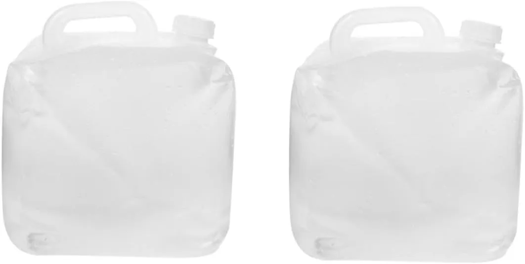 GANAZONO 2pcs Folding Water Bag Kettle Tap Water Machine Bottle Portable Air Hiking Water Bag Collapsible Water Bag Bowl Carrier Dispenser Travel Kettle Lightweight Water Canteen Pe Plastic