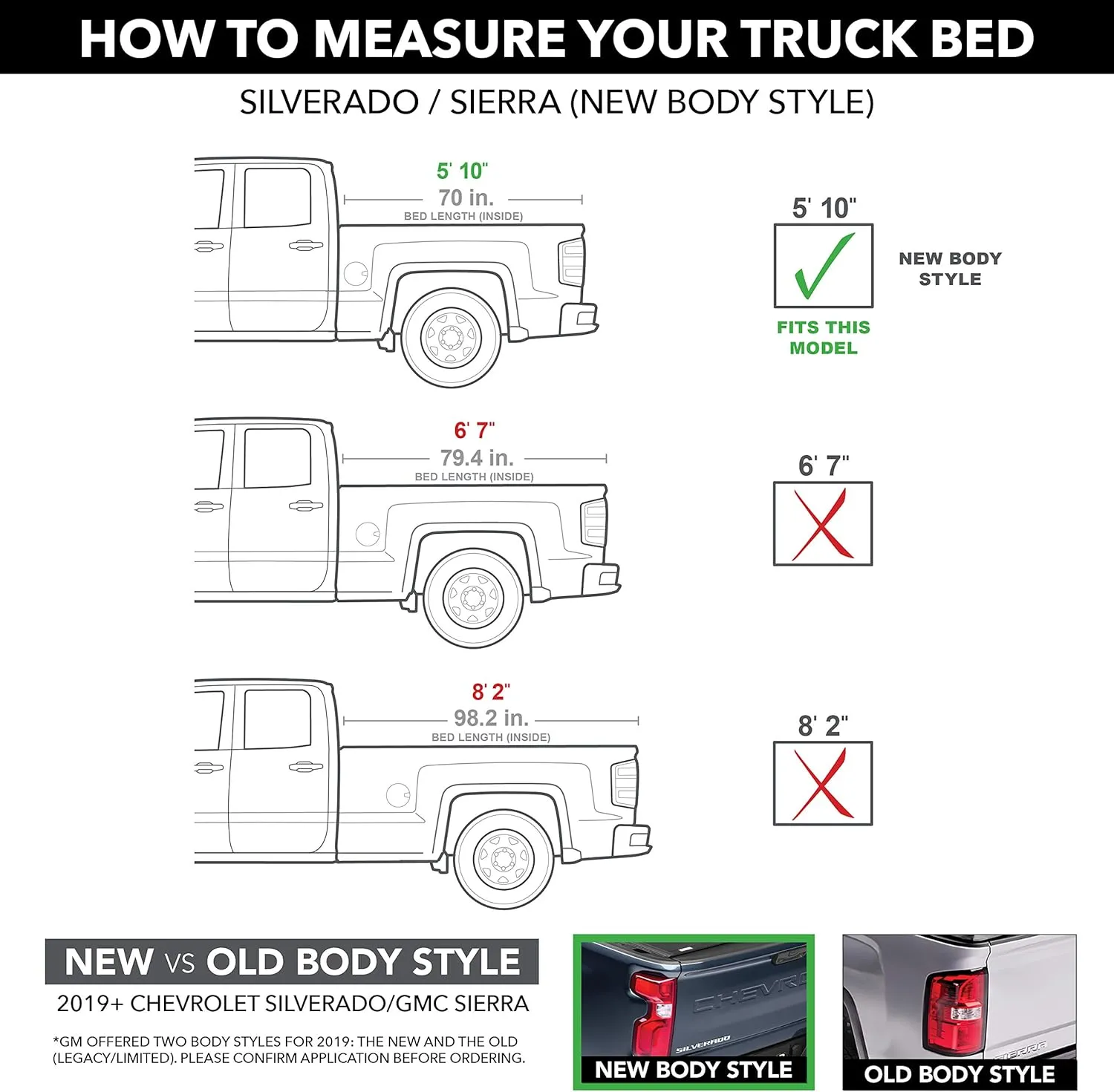 Gator Recoil Retractable Truck Bed Tonneau Cover | G30481 | Fits 2019 - 2025 Chevy/GMC Silverado/Sierra 1500, works w/ MultiPro/Flex tailgate (Will not fit Carbon Pro Bed) 5' 10" Bed (70")
