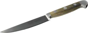 Güde Alpha Barrel Oak Series - 4 1/2" Large Steak Knife - Made in Solingen, Germany Since 1910 - Rare Oak Wood, Over 80 Years Old.