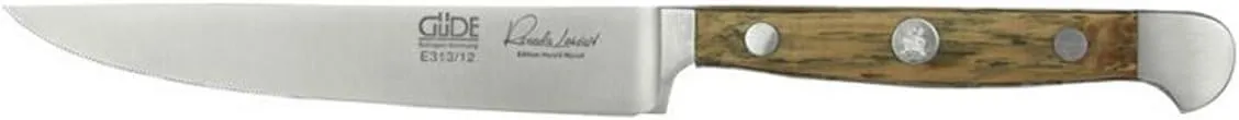 Güde Alpha Barrel Oak Series - 4 1/2" Steak Knife - Made in Solingen, Germany Since 1910 - Rare Oak Wood, Over 80 Years Old.