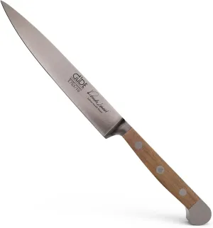 Güde Alpha Barrel Oak Series - 6" Slicing Knife - Made in Solingen, Germany Since 1910 - Rare Oak Wood, Over 80 Years Old.