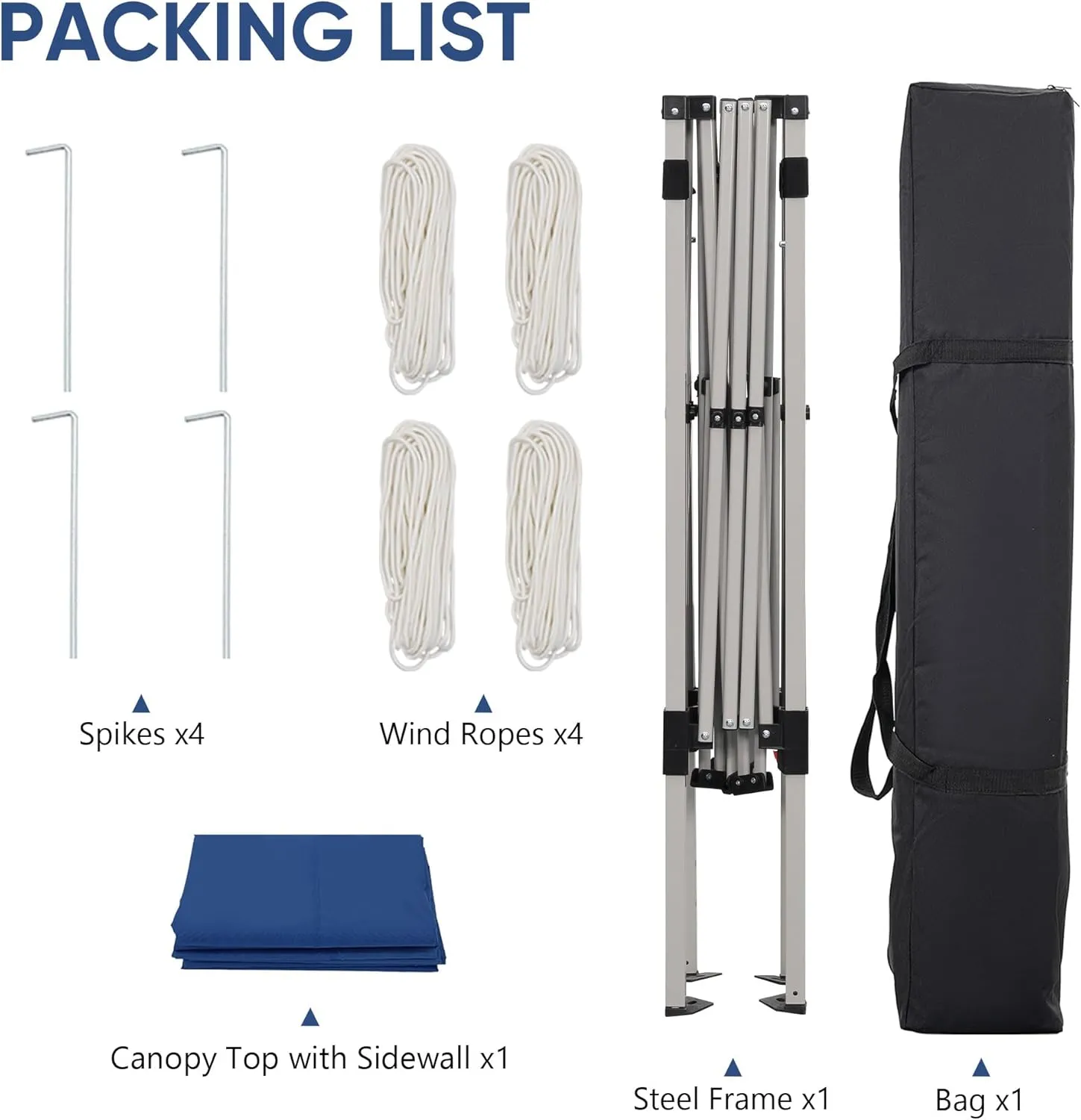 GDY 8X10 FT Pop Up Canopy Outdoor Instant Tent Slant Legs with a Sidewall,Equipment Vents, Portable Gazebo Shelter for Patio, Deck, Beach and Garden,Navy Blue.