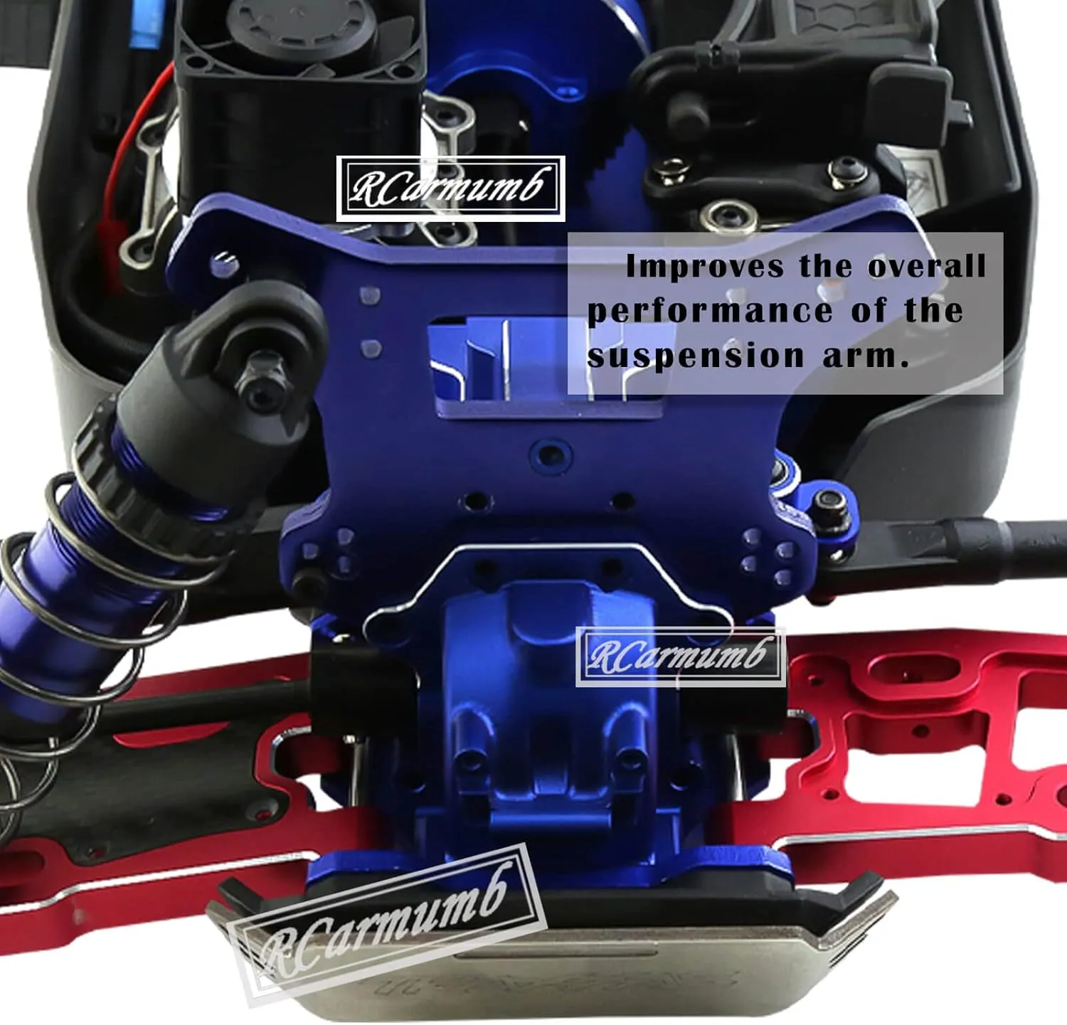 Gear Box Upgrades Part for 1/8 Sledge 4WD,Aluminum Front Rear Universal Gear Box Housing, RC Gearbox Hops up for Sledge Monster Truck RC Car #95076-4,Replace #9529, Navy Blue（1 Set