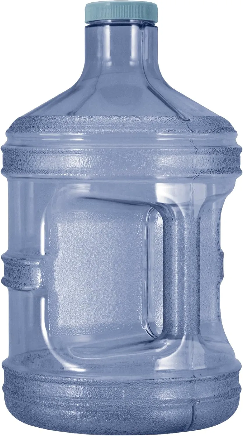 Geo Sports Bottles 1 Gallon BPA Free Reusable Leakproof Sports Water Bottle Jug with Handle Includes 48mm Lid (Dark Blue)