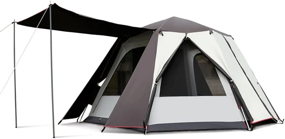 GeRRiT Camping Tent with Rainfly, 5-8 Person Dome Tent Waterproof Windproof Instant Family Tent with Mesh Windows, Portable Cabin Tent Double Layer for Hiking and Outdoor