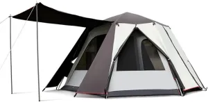 GeRRiT Camping Tent with Rainfly, 5-8 Person Dome Tent Waterproof Windproof Instant Family Tent with Mesh Windows, Portable Cabin Tent Double Layer for Hiking and Outdoor