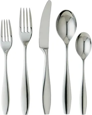Ginkgo International Allison Stainless Steel Flatware, 20-piece set, Silver