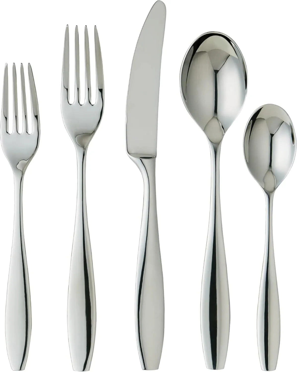 Ginkgo International Allison Stainless Steel Flatware, 20-piece set, Silver