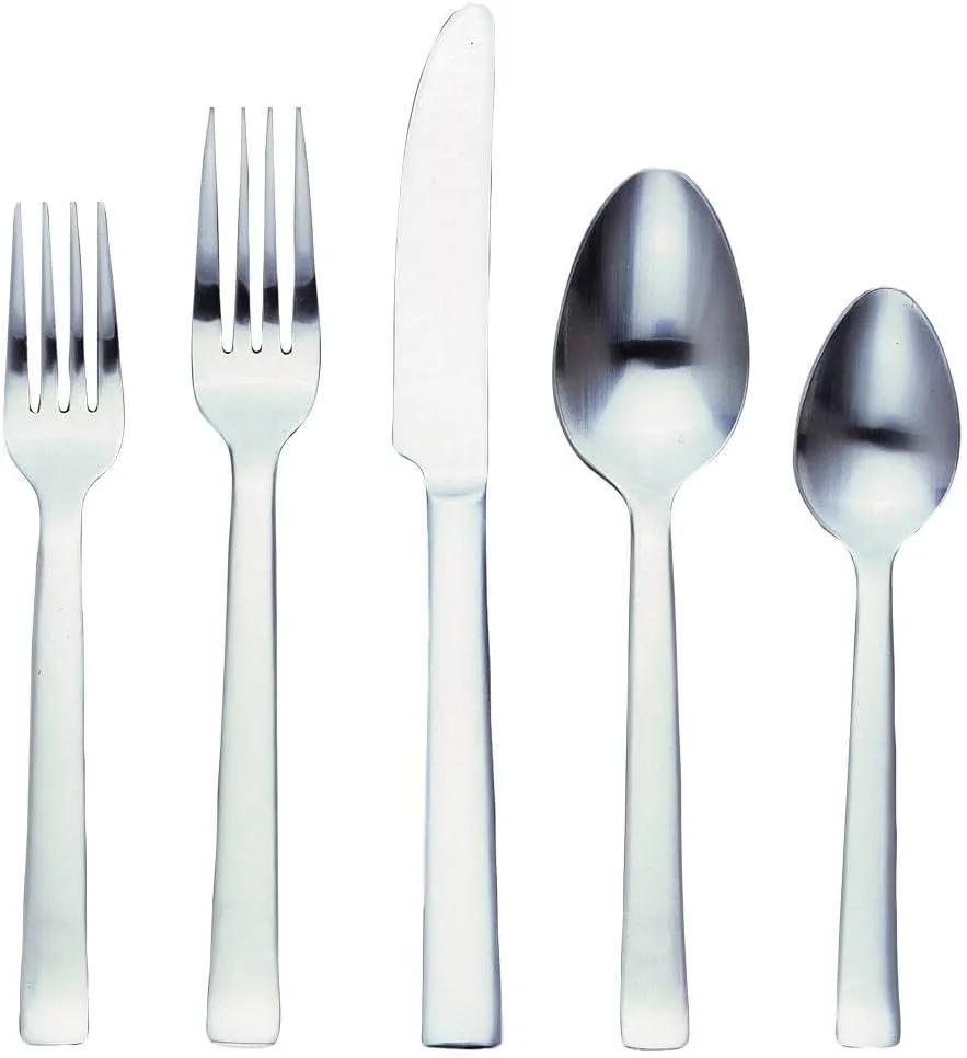 Ginkgo International Norse 30-piece Stainless Steel Flatware Set, Silverware Service for 6