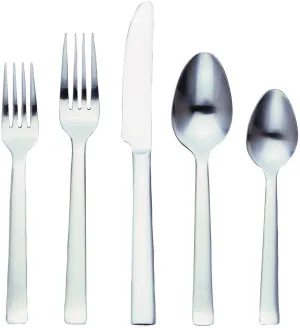 Ginkgo International Norse 30-piece Stainless Steel Flatware Set, Silverware Service for 6