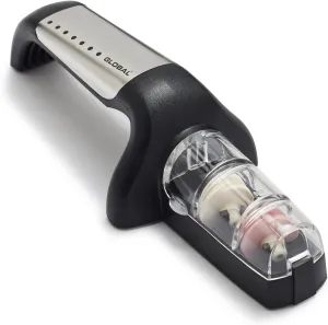 Global 2-Stage Handheld Knife Sharpener G-91/BW, Stainless Steel
