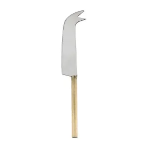 Gold Ribbed Handle Cheese Knife