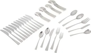 Gorham 871430 Biscayne 65-Piece Stainless Flatware Set, Silver