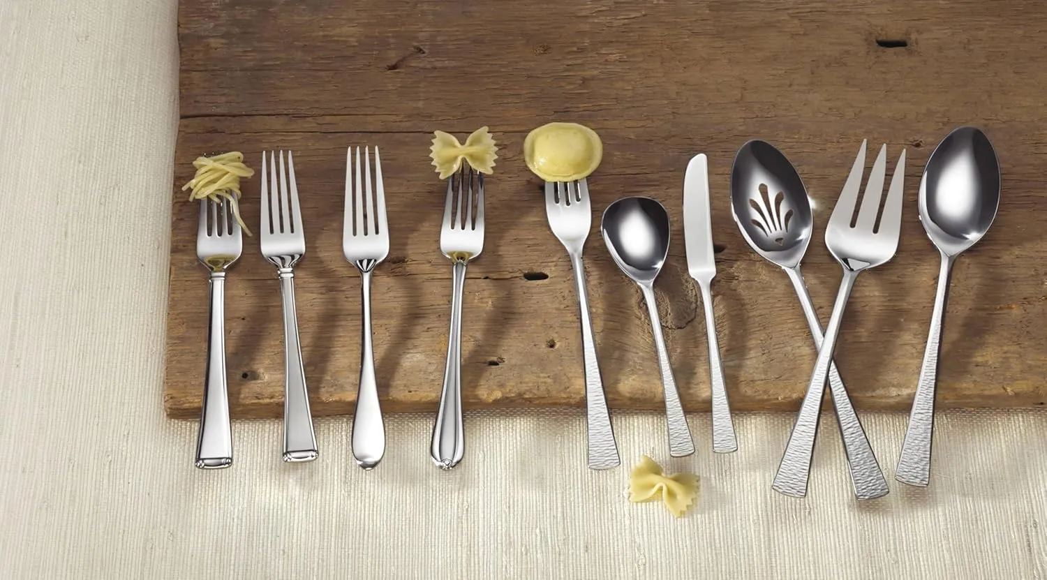 Gorham Column 45-Piece Flatware Set, 6.70 LB, Stainless