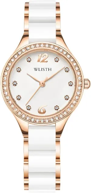 Gosasa Luxury Women's Watches Diamond Watches Stainless Steel Elegant Watch for Women Fashion Quartz Ladies Watch Analog Display Waterproof Female Wristwatch