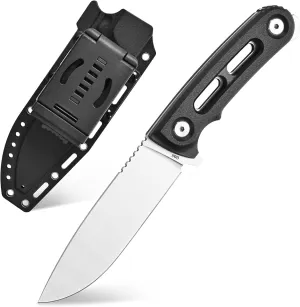 GTK4 Fixed Blade Knife AUS-8 Steel Blade Nylon Fiberglass Handle Full Tang EDC Tool Knifes for Outdoor Camping Survival Adventure(black)