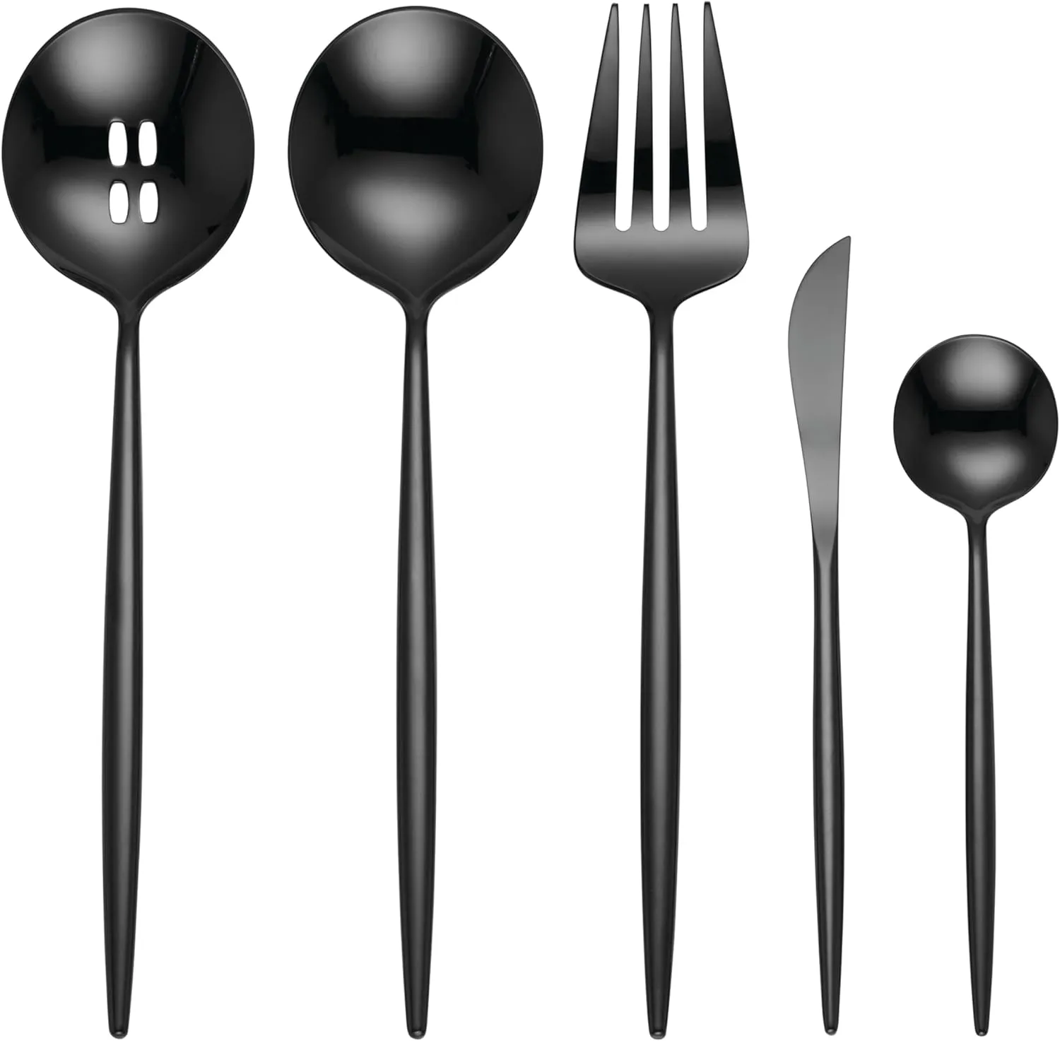Hampton Forge 894757 Skandia Zephyr Black 45 Piece Flatware Set