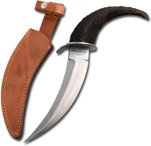 Handmade Collection Stainless Steel Hunting Hunting Knife RAM Horn Handle With Leather Sheath