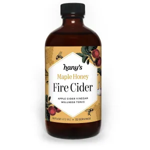 Hany's Harvest Maple Honey Fire Cider – 16 fl oz Glass Bottle | All-Natural, Small-Batch, Handcrafted, Non-GMO, Gluten-Free