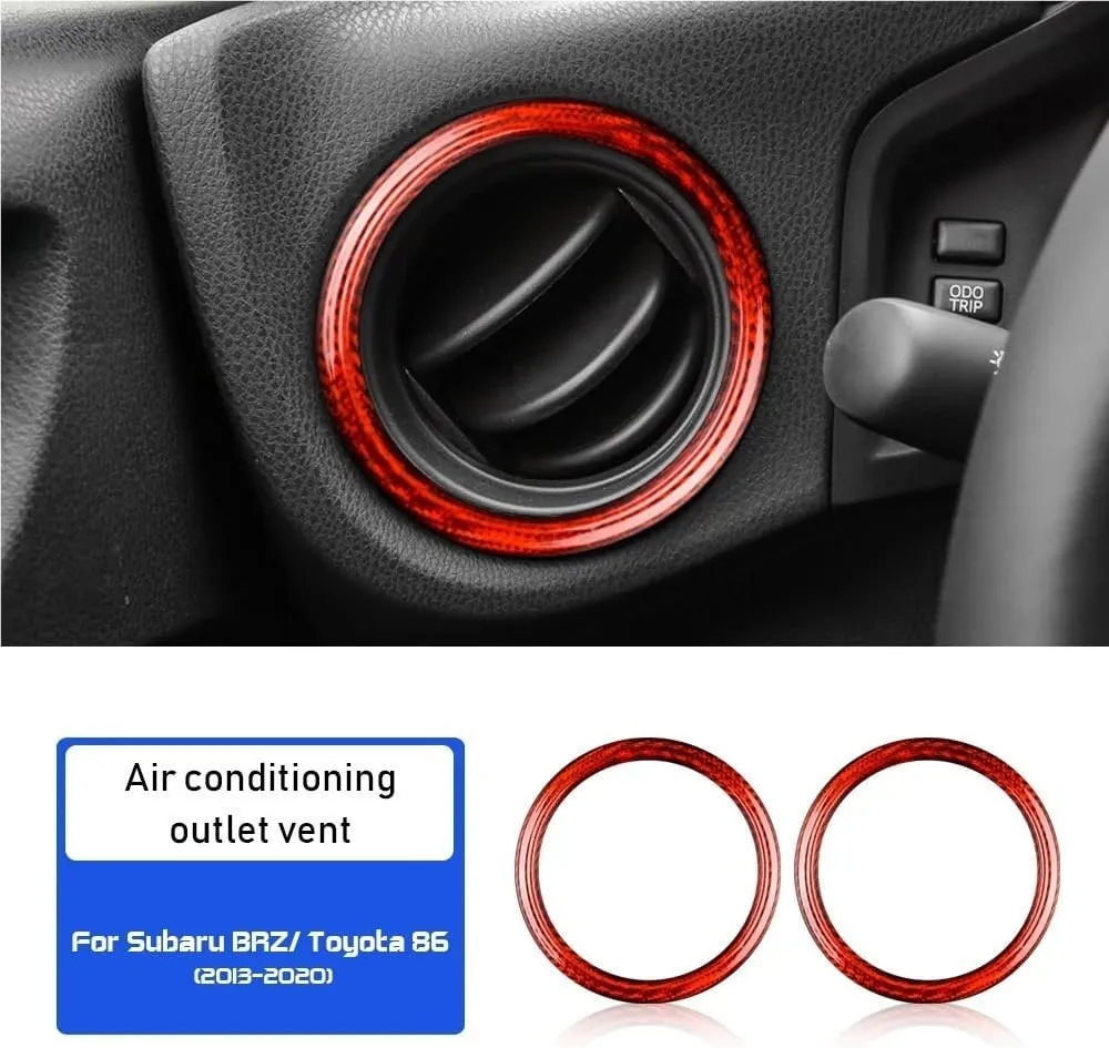 Hard Real Carbon Fiber Compatible for Subaru BRZ Compatible for Toyota 86 2013-2020 Accessories Interior Trim Car Central Control Decoration Cover Sticker(Black)
