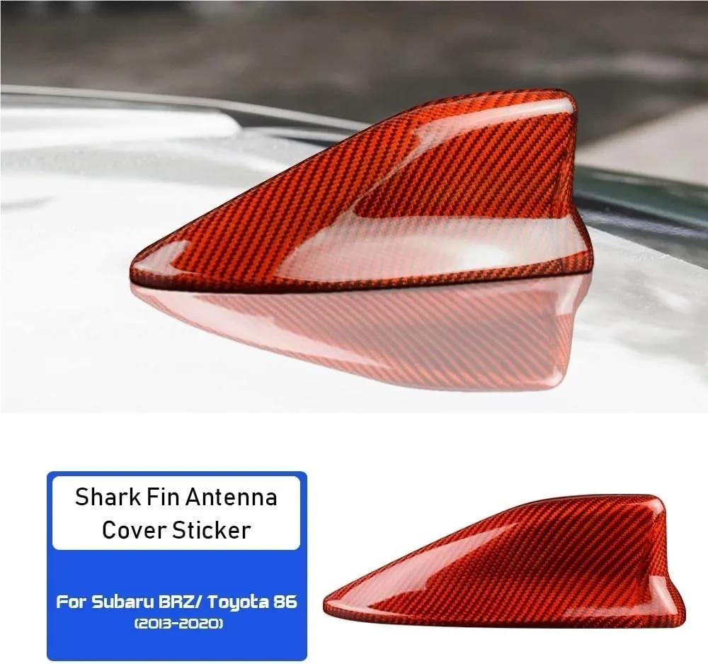 Hard Real Carbon Fiber Compatible for Subaru BRZ Compatible for Toyota 86 2013-2020 Accessories Interior Trim Car Central Control Decoration Cover Sticker(Rose Red)