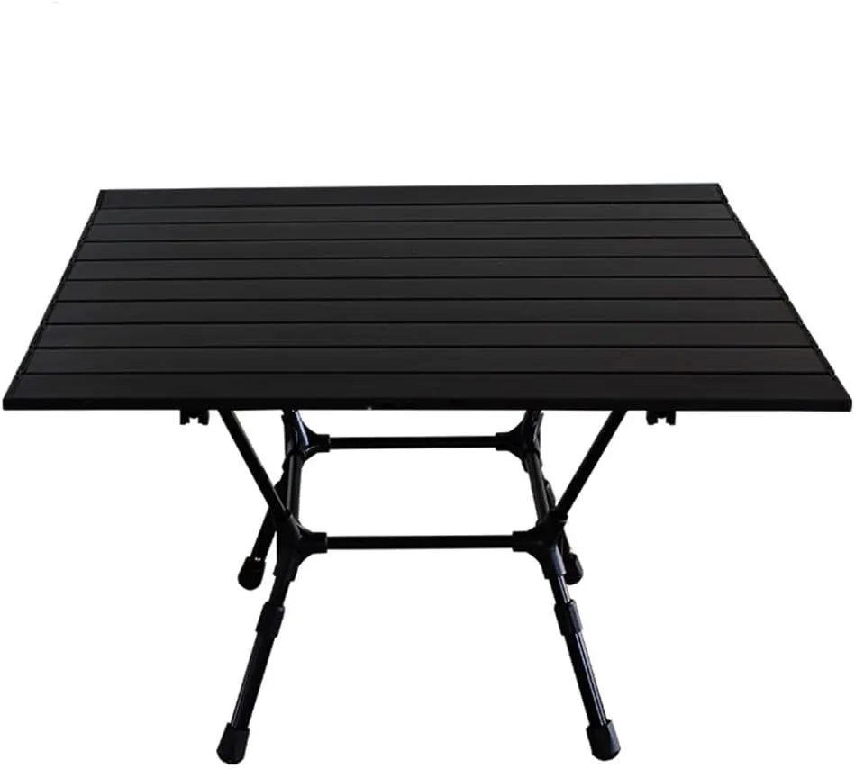Height-Adjustable Folding Camping Table Aluminum with Carry Bag Portable Side Table for Fishing Beach Picnic