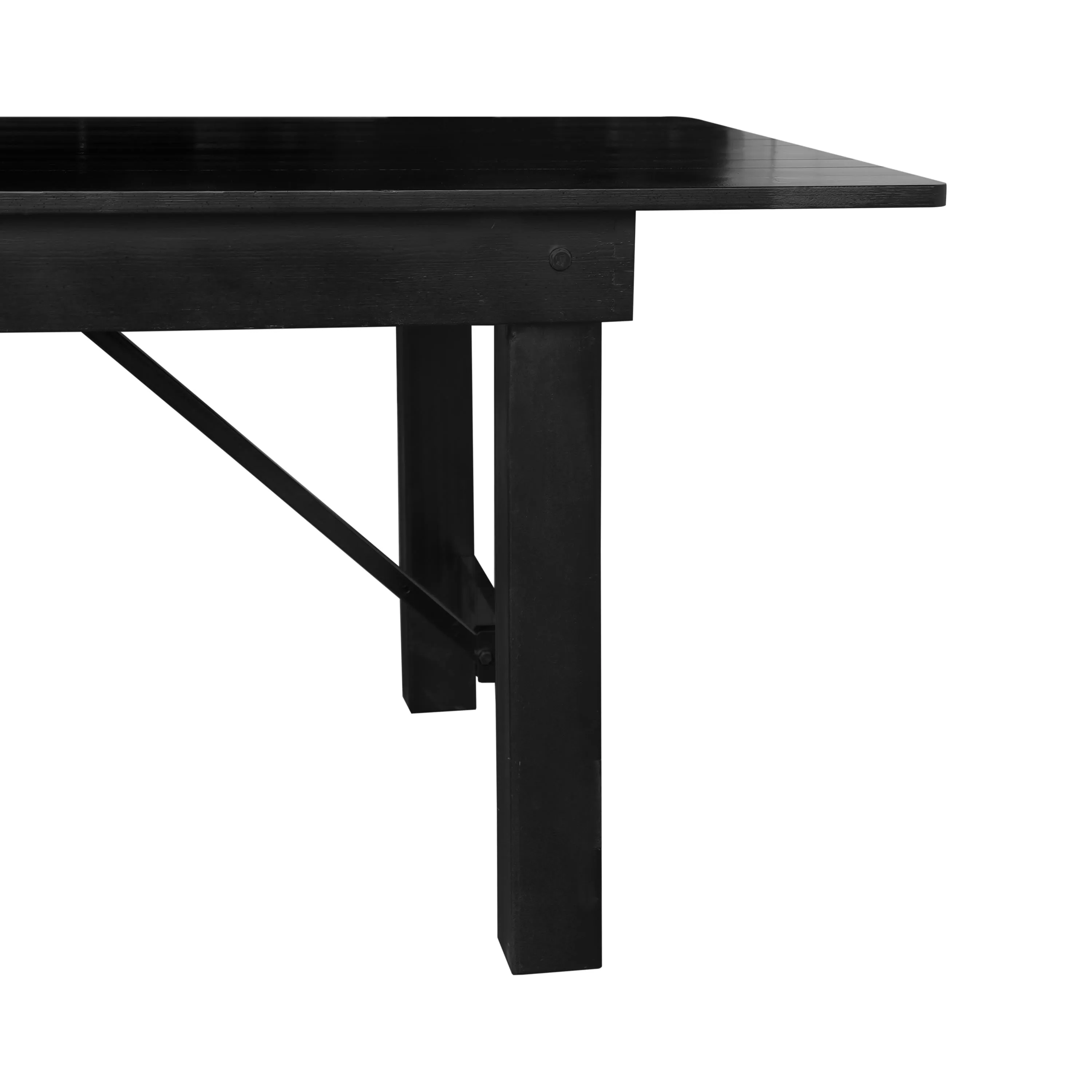 HERCULES Series 9' x 40" Rectangular Solid Pine Folding Farm Table
