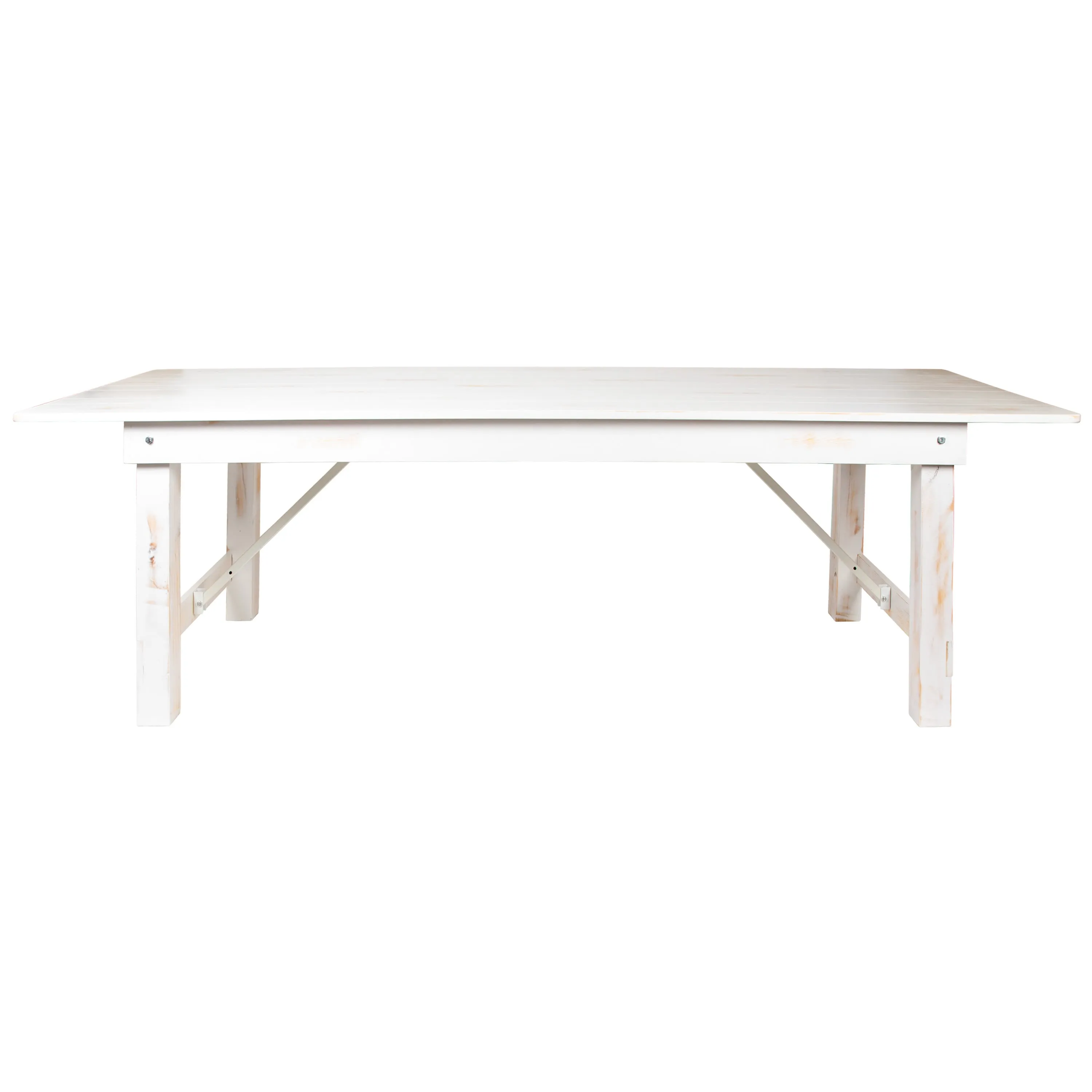 HERCULES Series 9' x 40" Rectangular Solid Pine Folding Farm Table