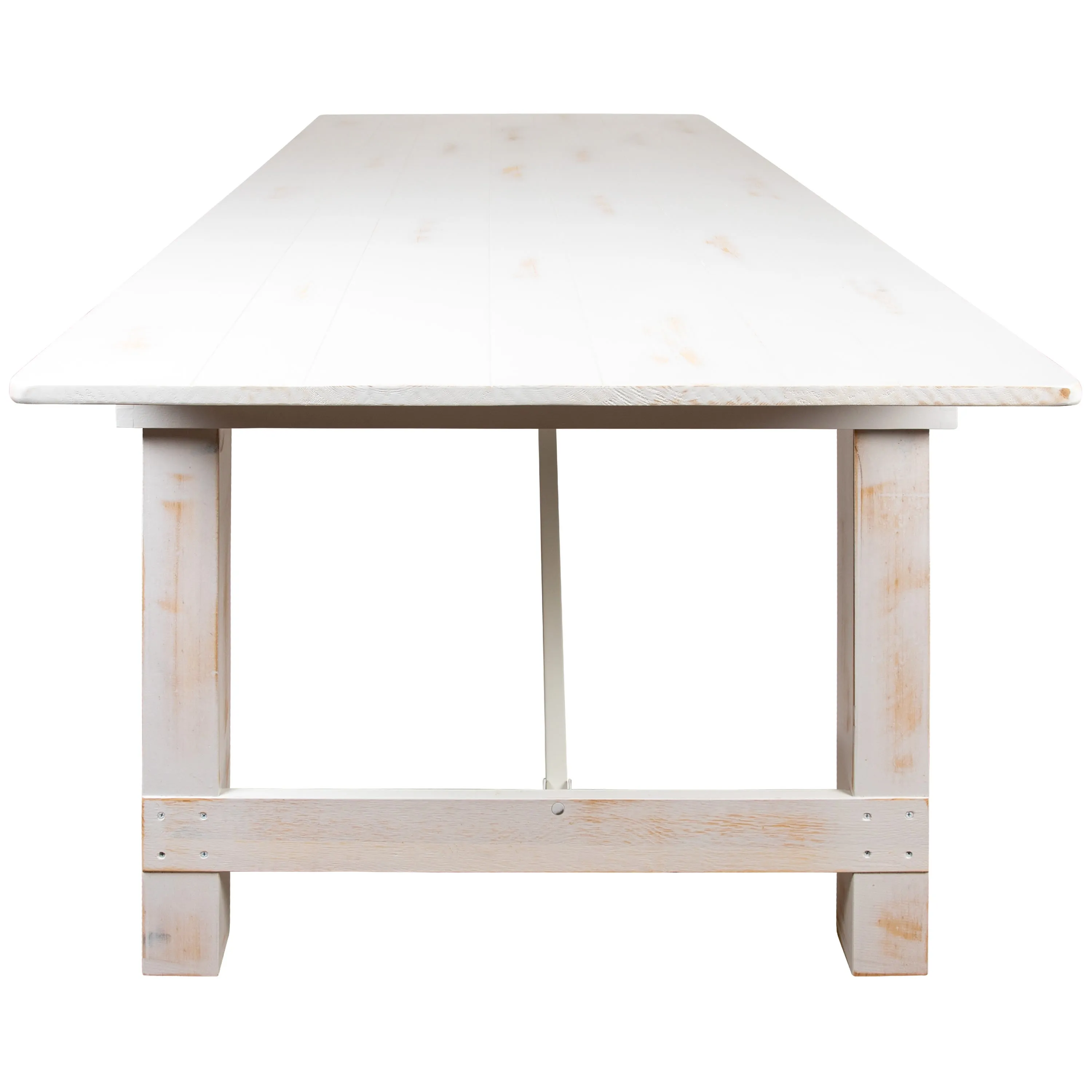 HERCULES Series 9' x 40" Rectangular Solid Pine Folding Farm Table