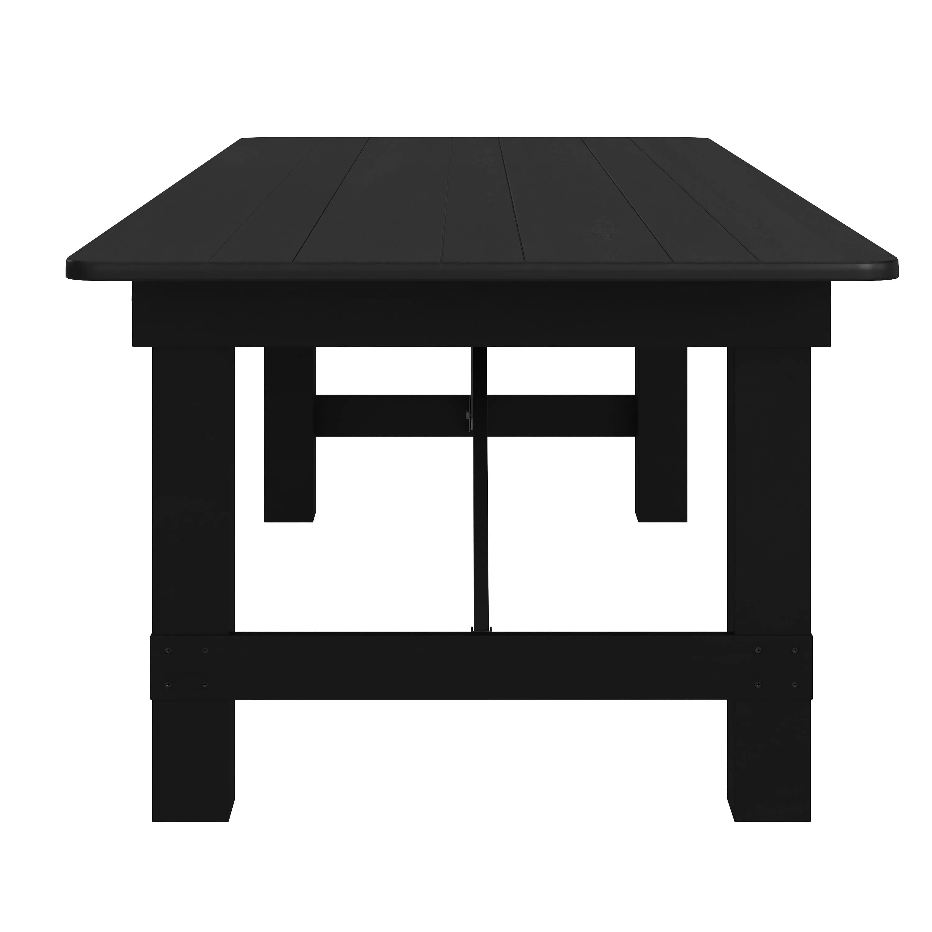 HERCULES Series 9' x 40" Rectangular Solid Pine Folding Farm Table