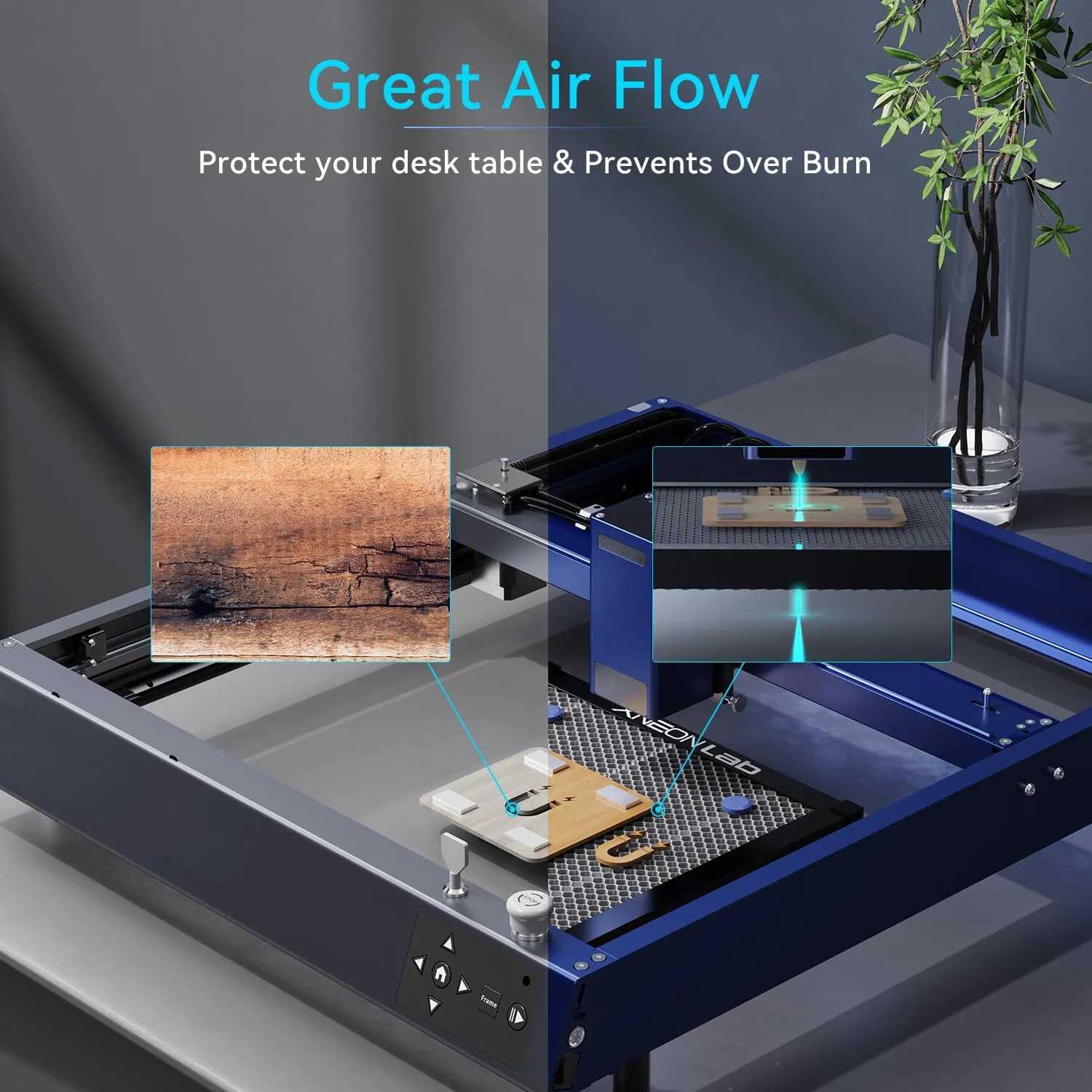Honeycomb Laser Bed - 400 × 400 × 22mm Working Table with Aluminum Panel for XTool D1 /D1 Pro and Most Engraver Cutting Machine,Engraver Machine Accessories