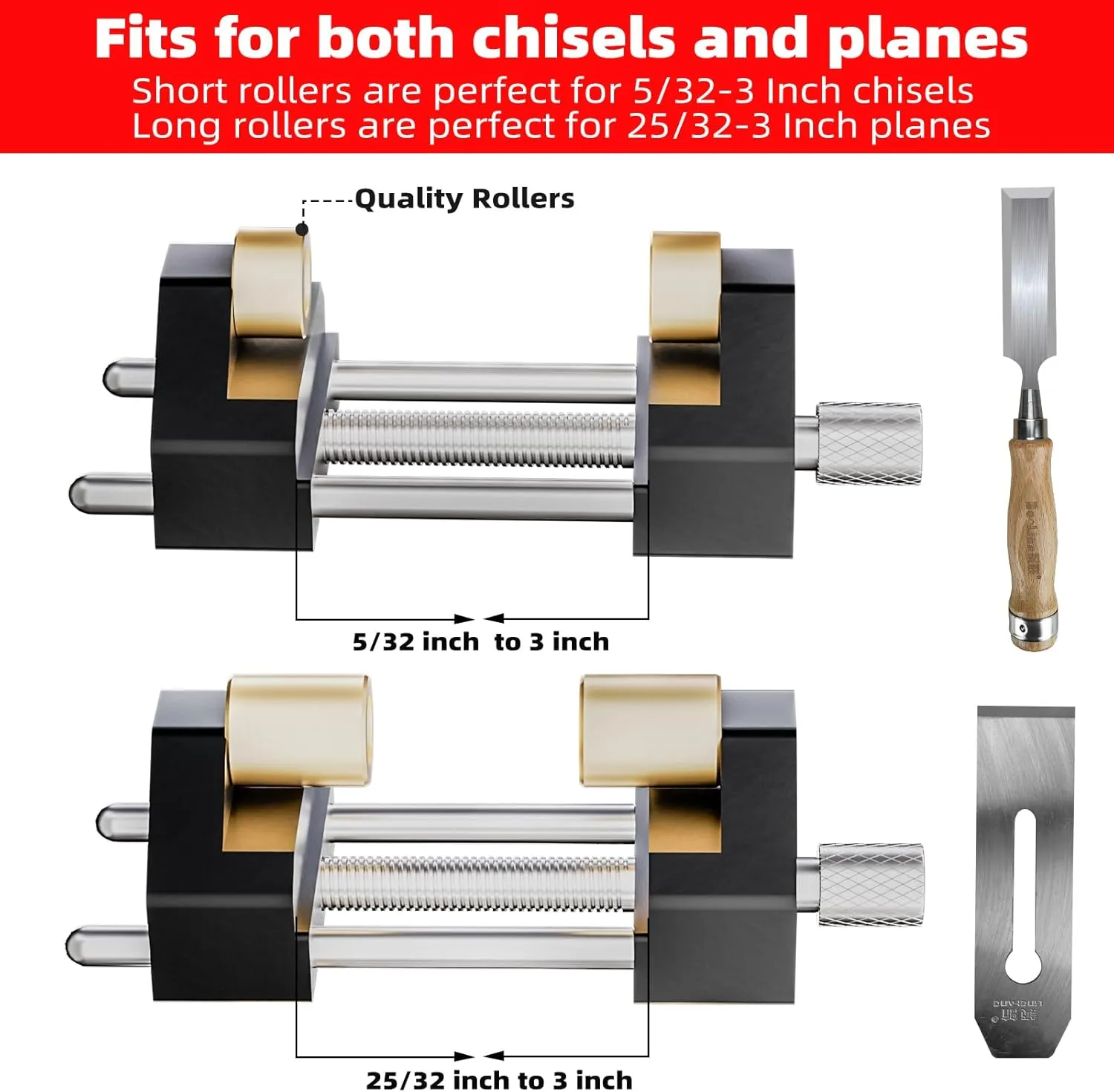 Honing Guide System Chisel Sharpening Kit for Woodworking Chisels and Planes 5/32" to 3" Chisel Sharpener Sharpening Holder Guide with Sharpening Angle Fixture, Angle Gauge and Storage Case